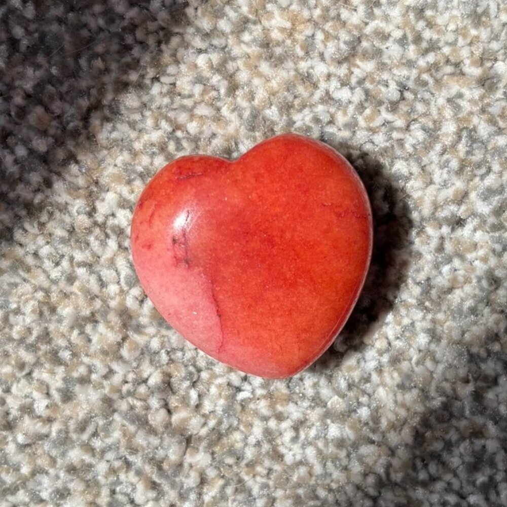 Heart-Shaped Red Agate Crystal